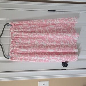 5 For 25 Women's Whit and Pink Floral Midi Skirt 2XL